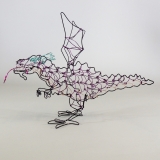Dragon, Standing - Purple in wire