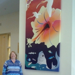 Lyn & Hibiscus Mural Charlotte County Event Center